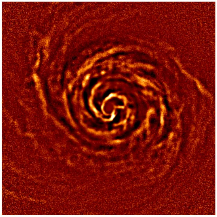 Astronomers Make "Live" Observation of a Nearby Protoplanetary Disk's Rotation